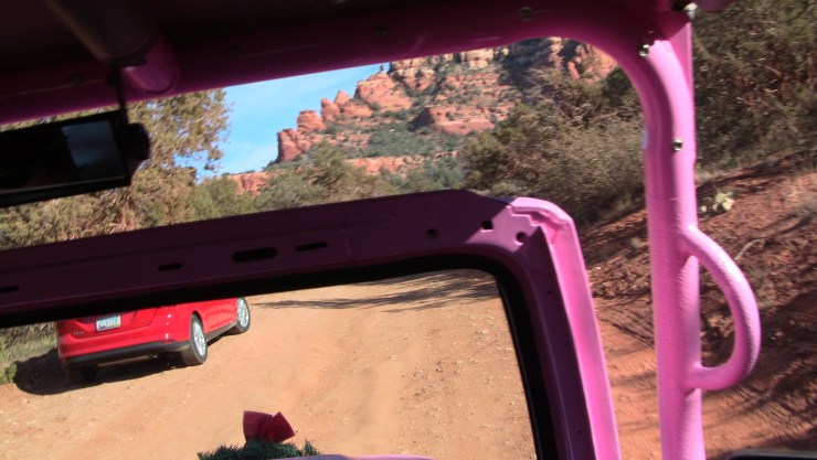 View from our pink jeep