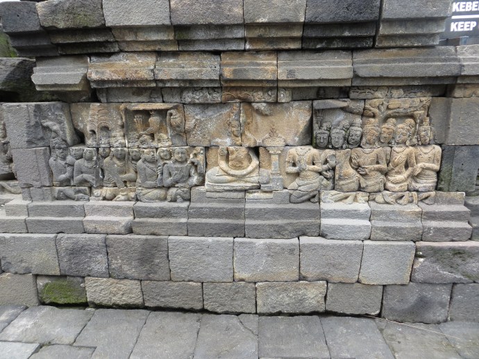 The Buddha's teaching carved in stone.