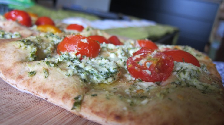 Feta and Parsley on Pita Bread by Tiny Chili Pepper