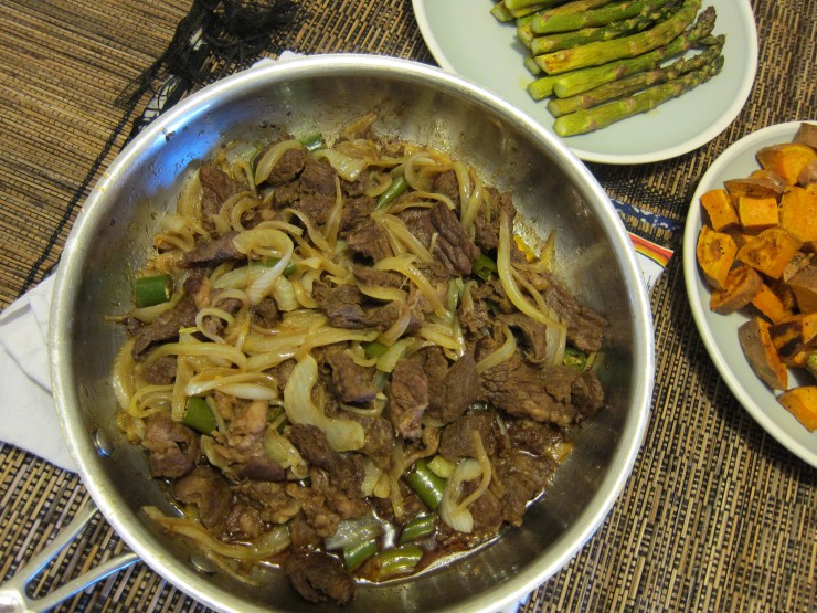 Yakiniku style beef with sauteed onion by Harini