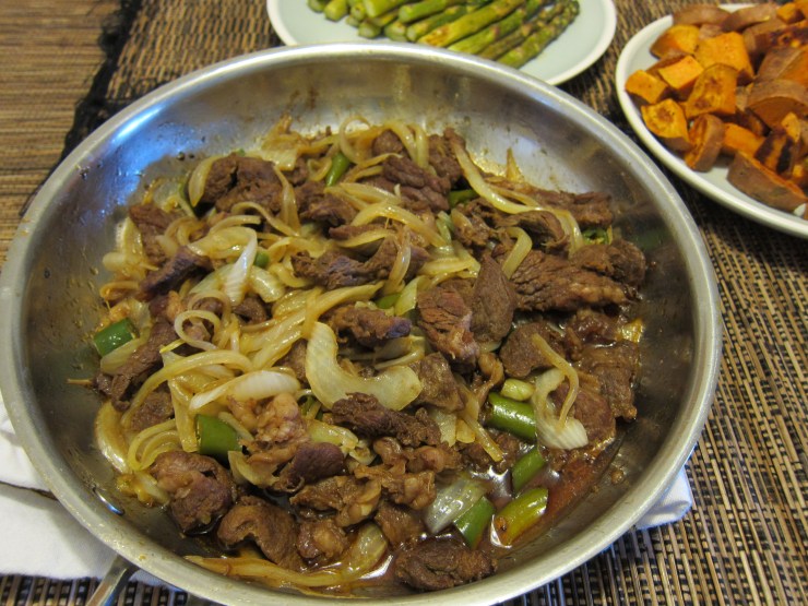 Yakiniku style beef with sauteed onion by Harini