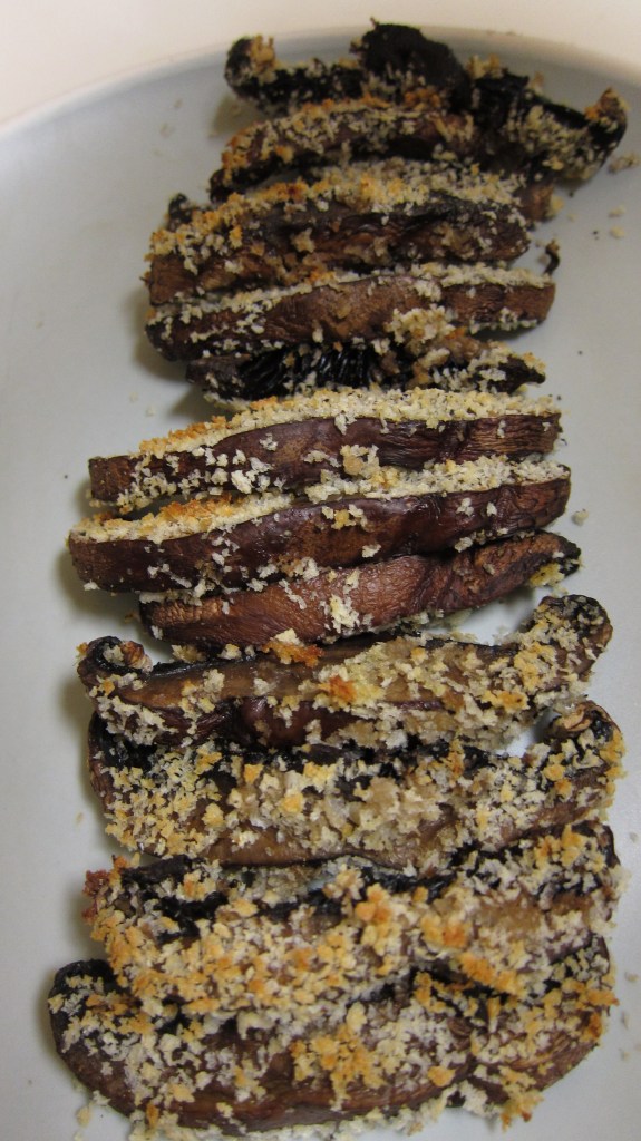 Roasted Portobello with breadcrumbs